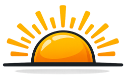 Bright rising sun